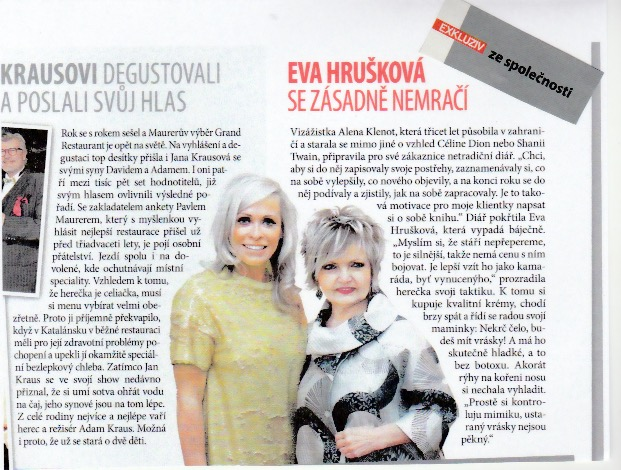 Magazine Exkluzive was at the launch of anti-aging diary Aleny Klenot.